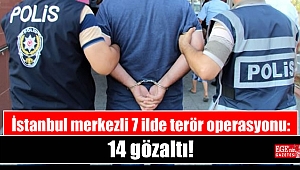 İstanbul merkezli 7 ilde terör operasyonu: 14 gözaltı