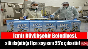 İzmir Büyükşehir Belediyesi, süt dağıttığı ilçe sayısını 25’e çıkarttı