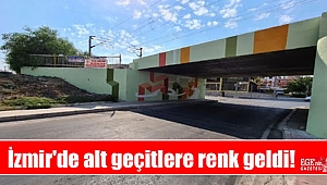 İzmir'de alt geçitlere renk geldi