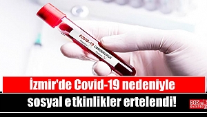İzmir'de Covid-19 nedeniyle sosyal etkinlikler ertelendi