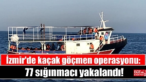 İzmir'de kaçak göçmen operasyonu: 77 sığınmacı yakalandı