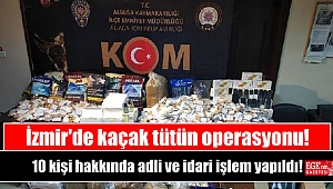 İzmir'de kaçak tütün operasyonu
