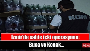 İzmir'de sahte içki operasyonu