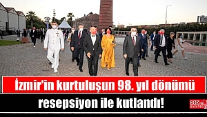 İzmir'in kurtuluşun 98. yıl dönümü resepsiyon ile kutlandı