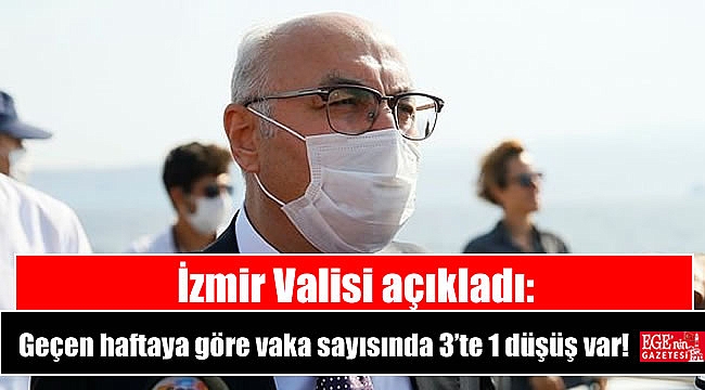 İzmir Valisi açıkladı: Geçen haftaya göre vaka sayısında 3’te 1 düşüş var