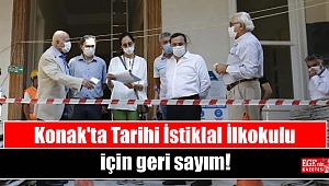 Konak'ta Tarihi İstiklal İlkokulu için geri sayım