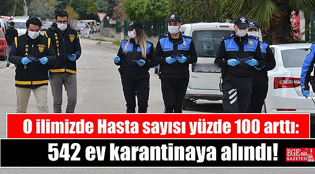 O ilimizde Hasta sayısı yüzde 100 arttı: 542 ev karantinaya alındı