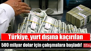 Türkiye, yurt dışına kaçırılan 500 milyar dolar için çalışmalara başladı