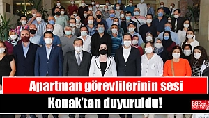 Apartman görevlilerinin sesi Konak’tan duyuruldu