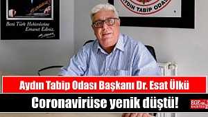 Aydın Tabip Odası Başkanı Dr. Esat Ülkü Coronavirüse yenik düştü
