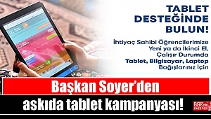Başkan Soyer'den askıda tablet kampanyası