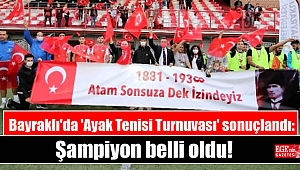 Bayraklı'da 'Ayak Tenisi Turnuvası' sonuçlandı: Şampiyon belli oldu