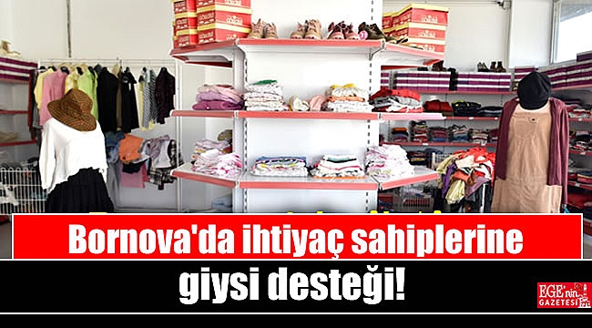 Bornova'da ihtiyaç sahiplerine giysi desteği