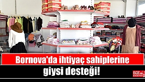 Bornova'da ihtiyaç sahiplerine giysi desteği