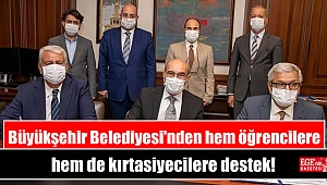 Büyükşehir Belediyesi'nden hem öğrencilere hem de kırtasiyecilere destek
