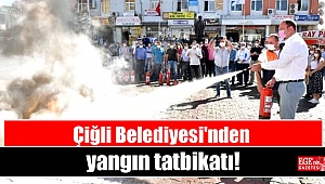 Çiğli Belediyesi'nden yangın tatbikatı
