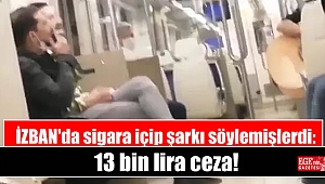 İZBAN'da sigara içip şarkı söylemişlerdi: 13 bin lira ceza