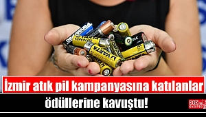 İzmir atık pil kampanyasına katılanlar ödüllerine kavuştu