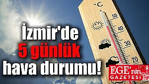 İzmir'de 5 günlük hava durumu raporu (19-23 Ekim 2020)