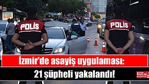 İzmir'de asayiş uygulaması: 21 şüpheli yakalandı