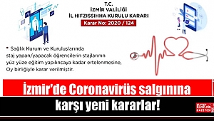 İzmir'de Coronavirüs salgınına karşı yeni kararlar