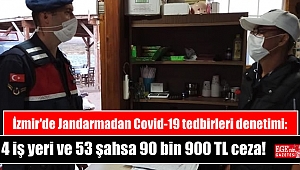 İzmir'de Jandarmadan Covid-19 tedbirleri denetimi: 90 bin 900 TL ceza