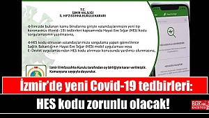 İzmir’de yeni Covid-19 tedbirleri: HES kodu zorunlu olacak