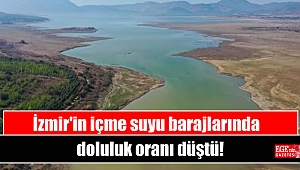 İzmir'in içme suyu barajlarında doluluk oranı düştü