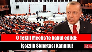 O Teklif Meclis'te kabul edildi: İşsizlik Sigortası Kanunu