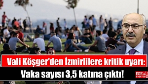Vali Köşger'den İzmirlilere kritik uyarı: Vaka sayısı 3,5 katına çıktı