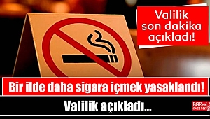 Valilik açıkladı, bir ilde daha sigara içmek yasaklandı