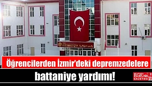 Öğrencilerden İzmir'deki depremzedelere battaniye yardımı