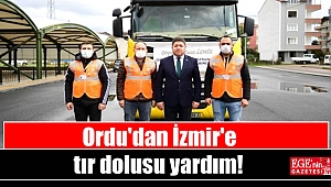 Ordu'dan İzmir'e tır dolusu yardım