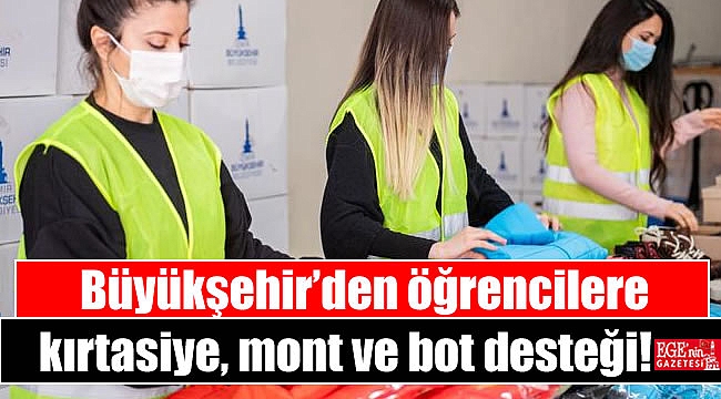 Büyükşehir’den öğrencilere kırtasiye, mont ve bot desteği