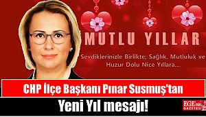 CHP İlçe Başkanı Pınar Susmuş'tan Yeni Yıl mesajı