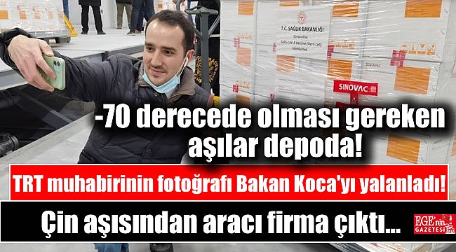 Çin aşısından aracı firma çıktı, TRT muhabirinin fotoğrafı Bakan Koca'yı yalanladı