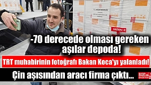 Çin aşısından aracı firma çıktı, TRT muhabirinin fotoğrafı Bakan Koca'yı yalanladı