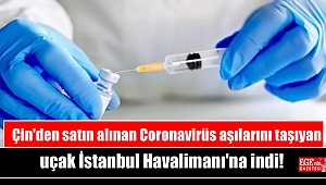 Çin'den satın alınan Coronavirüs aşılarını taşıyan uçak İstanbul Havalimanı'na indi