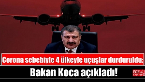 Corona sebebiyle 4 ülkeyle uçuşlar durduruldu : Bakan Koca açıkladı