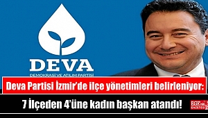 Deva Partisi İzmir’de ilçe yönetimleri belirleniyor: 7 İlçeden 4’üne kadın başkan atandı