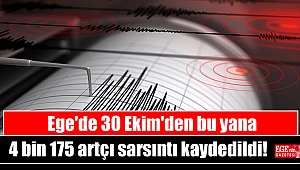 Ege'de 30 Ekim'den bu yana 4 bin 175 artçı sarsıntı kaydedildi