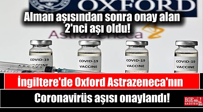 İngiltere'de Oxford Astrazeneca'nın Coronavirüs aşısı onaylandı
