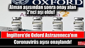 İngiltere'de Oxford Astrazeneca'nın Coronavirüs aşısı onaylandı