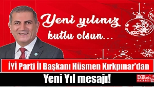 İYİ Parti İl Başkanı Hüsmen Kırkpınar'dan yeni yıl mesajı