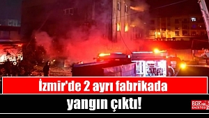 İzmir'de 2 ayrı fabrikada yangın çıktı