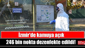 İzmir'de kamuya açık 246 bin nokta dezenfekte edildi