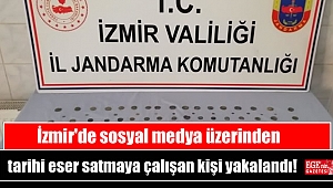 İzmir'de sosyal medya üzerinden tarihi eser satmaya çalışan kişi yakalandı
