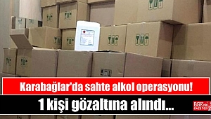 Karabağlar'da sahte alkol operasyonu