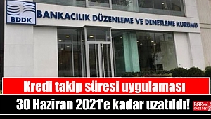 Kredi takip süresi uygulaması 30 Haziran 2021'e kadar uzatıldı