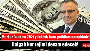 Merkez Bankası 2021 yılı döviz kuru politikasını açıkladı: Dalgalı kur rejimi devam edecek
